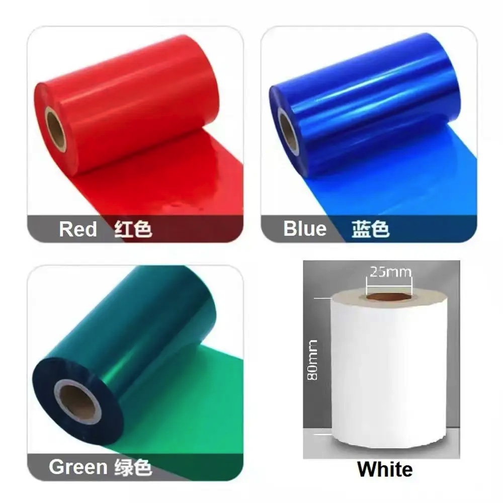 Thermal Transfer Ribbon 110Mm - Рулон чернильной ленты из смолы красного/белого/синего/зеленого