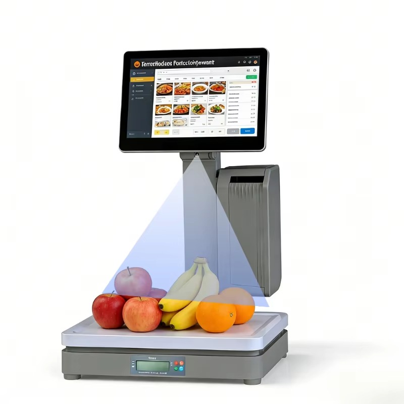 Супермаркетные весы с сенсорны – обзор и цена Weighing Scale Label Printer