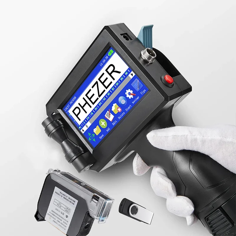 Ручной струйный принтер Phezer – обзор и цена Barcode Label Printer Industrial