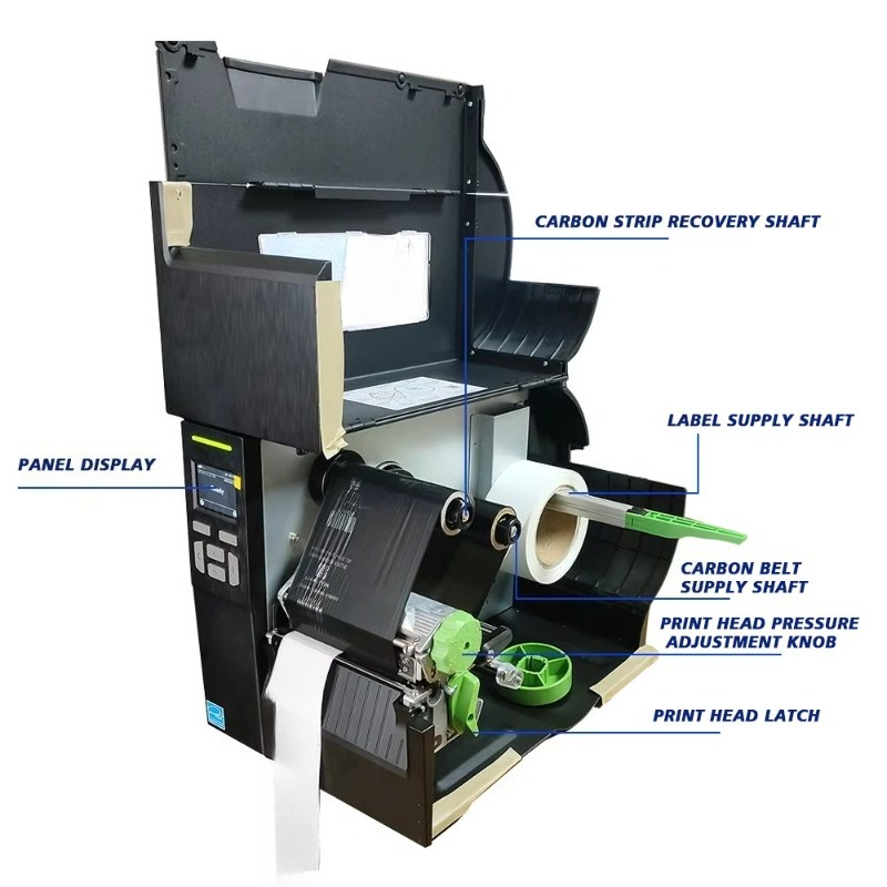 Промышленный термотрансферный  – обзор и цена Thermal Label Printer 4 Inch 300Dpi