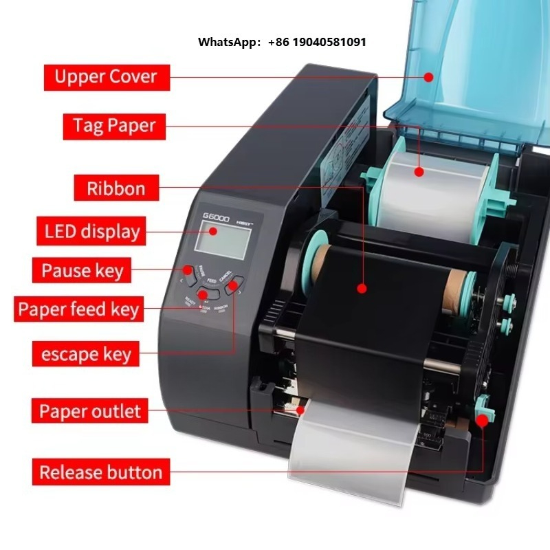 Промышленный термопринтер для  – обзор и цена Barcode Label Printer Industrial