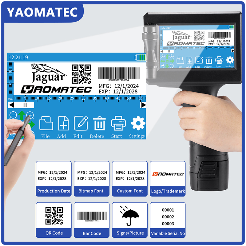 T1730 25.4mm QR Bar batch code – обзор и цена Barcode Label Printer Industrial